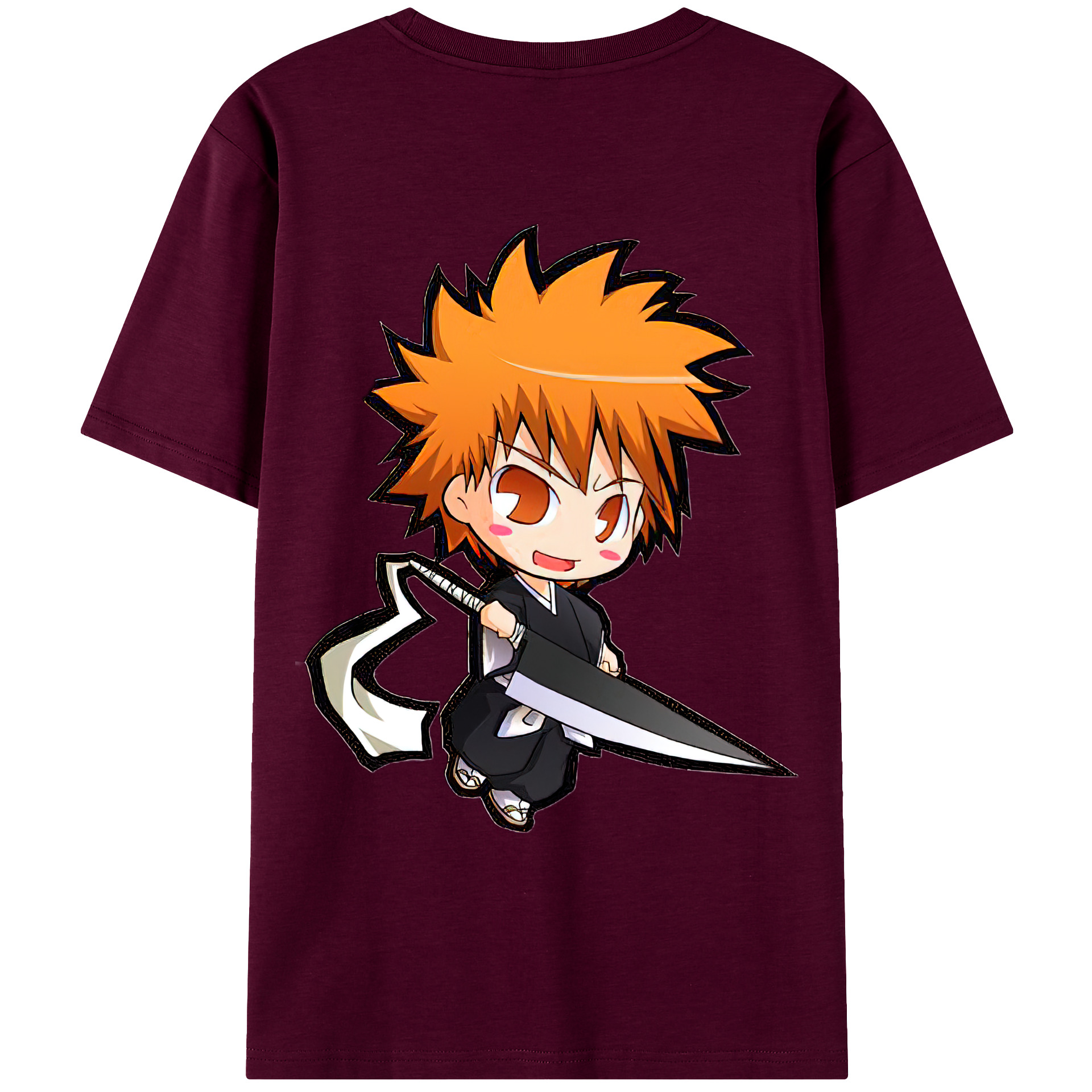（画像用） ブリーチ 黒崎一護（くろさき いちご）BLEACH Kurosaki Ichigo レディース半袖Tシャツ(バックプリント)
